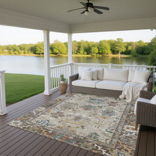 Dalyn Silk Road SR5 Chocolate Area Rug Outdoor Lifestyle Image Feature