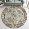 Dalyn Silk Road SR5 Chocolate Area Rug Round Lifestyle Image Feature