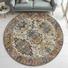 Dalyn Silk Road SR5 Copper Area Rug Round Lifestyle Image Feature