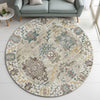 Dalyn Silk Road SR5 Putty Area Rug Round Lifestyle Image Feature
