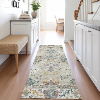 Dalyn Silk Road SR5 Putty Area Rug Runner Lifestyle Image Feature