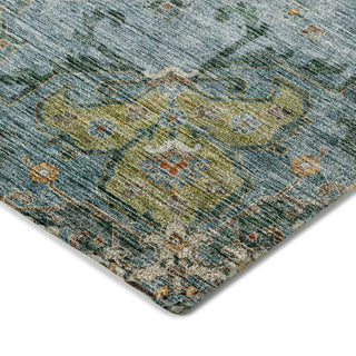 Dalyn Silk Road SR6 Aqua Area Rug Corner Image