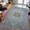 Dalyn Silk Road SR6 Aqua Area Rug Lifestyle Image Feature