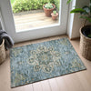 Dalyn Silk Road SR6 Aqua Area Rug Scatter Lifestyle Image Feature