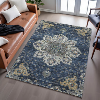 Dalyn Silk Road SR6 Navy Area Rug Lifestyle Image Feature