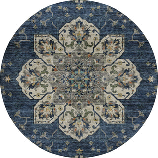 Dalyn Silk Road SR6 Navy Area Rug Round Main Image