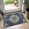 Dalyn Silk Road SR6 Navy Area Rug Scatter Lifestyle Image Feature