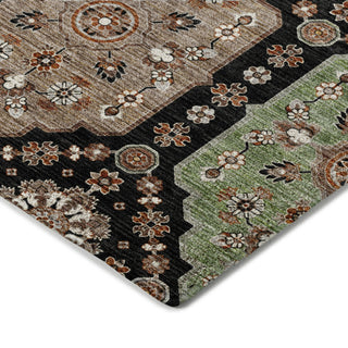Dalyn Silk Road SR7 Black Area Rug Corner Image