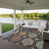 Dalyn Silk Road SR7 Black Area Rug Outdoor Lifestyle Image Feature