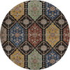 Dalyn Silk Road SR7 Black Area Rug Round Main Image