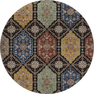 Dalyn Silk Road SR7 Black Area Rug Round Main Image