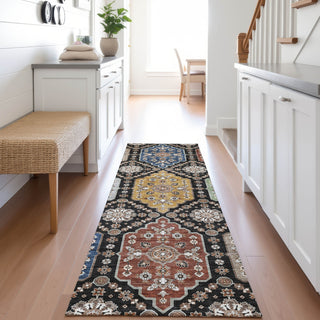 Dalyn Silk Road SR7 Black Area Rug Runner Lifestyle Image Feature