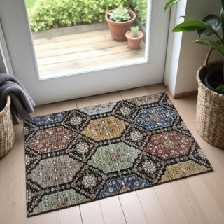 Dalyn Silk Road SR7 Black Area Rug Scatter Lifestyle Image Feature
