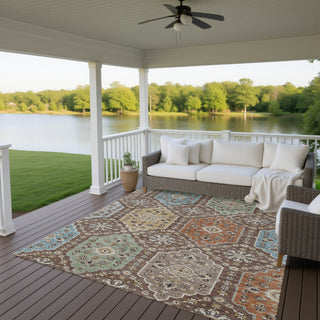 Dalyn Silk Road SR7 Chocolate Area Rug Outdoor Lifestyle Image Feature