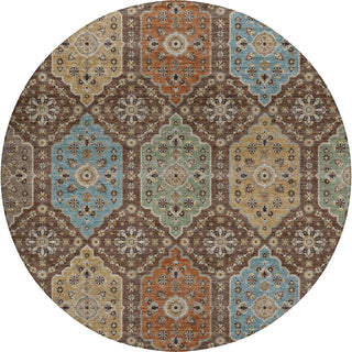 Dalyn Silk Road SR7 Chocolate Area Rug Round Main Image
