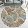 Dalyn Silk Road SR7 Linen Area Rug Round Lifestyle Image Feature