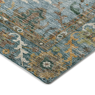 Dalyn Silk Road SR8 Aqua Area Rug Corner Image