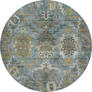 Dalyn Silk Road SR8 Aqua Area Rug Round Main Image
