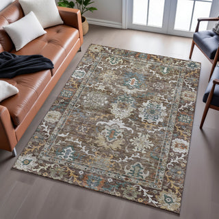 Dalyn Silk Road SR8 Chocolate Area Rug Lifestyle Image Feature