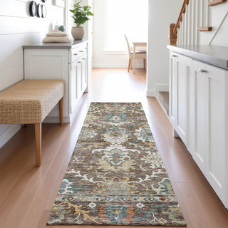 Dalyn Silk Road SR8 Chocolate Area Rug Runner Lifestyle Image Feature