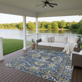 Dalyn Silk Road SR8 Navy Area Rug Outdoor Lifestyle Image Feature