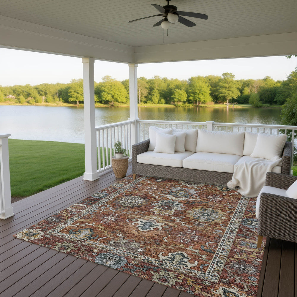 Dalyn Silk Road SR8 Paprika Area Rug Outdoor Lifestyle Image Feature