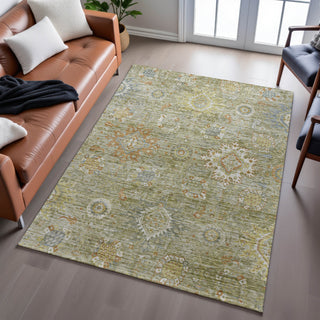Dalyn Silk Road SR9 Sage Area Rug Lifestyle Image Feature