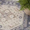 Nourison Serenity Home SRH01 Ivory Blue Area Rug Corner Image