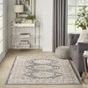 Nourison Serenity Home SRH01 Ivory Blue Area Rug Room Image Feature