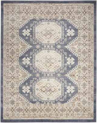 Nourison Serenity Home SRH01 Ivory Blue Area Rug Main Image