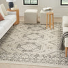 Nourison Serenity Home SRH01 Ivory Grey Area Rug Corner Image