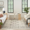 Nourison Serenity Home SRH01 Ivory Grey Area Rug Room Image Feature