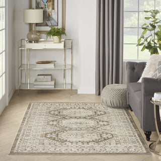 Nourison Serenity Home SRH01 Ivory Mocha Area Rug Room Image Feature