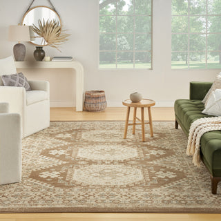 Nourison Serenity Home SRH01 Ivory Mocha Area Rug Room Image Feature
