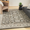 Nourison Serenity Home SRH02 Ivory Grey Blue Area Rug Corner Image