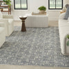 Nourison Serenity Home SRH04 Blue Ivory Area Rug Corner Image