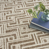 Nourison Serenity Home SRH04 Mocha Ivory Area Rug Corner Image