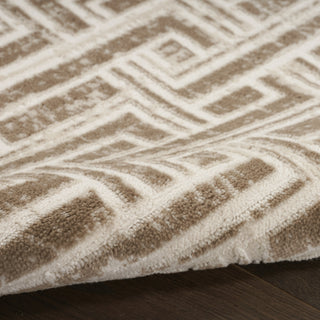 Nourison Serenity Home SRH04 Mocha Ivory Area Rug Corner Image