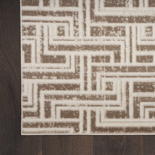 Nourison Serenity Home SRH04 Mocha Ivory Area Rug Detail Image