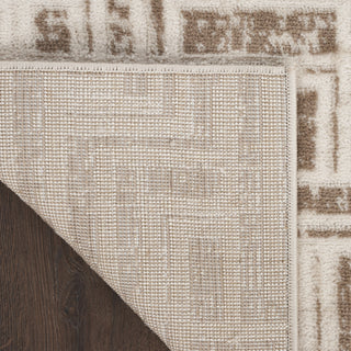Nourison Serenity Home SRH04 Mocha Ivory Area Rug Corner Image