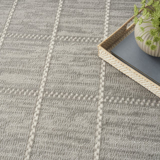 Nourison Serenity Home SRH05 Light Grey Area Rug Corner Image