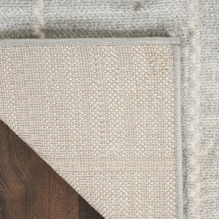 Nourison Serenity Home SRH05 Light Grey Area Rug Corner Image