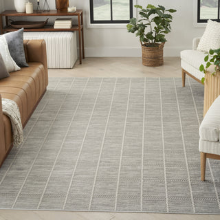 Nourison Serenity Home SRH05 Light Grey Area Rug Corner Image