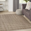 Nourison Serenity Home SRH05 Mocha Ivory Area Rug Corner Image