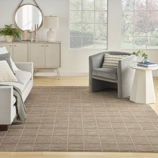 Nourison Serenity Home SRH05 Mocha Ivory Area Rug Room Image Feature