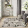 Nourison Serenity Home SRH06 Ivory Grey Area Rug Room Image Feature