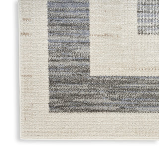 Nourison Serenity Home SRH07 Grey Ivory Area Rug T' R