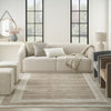Nourison Serenity Home SRH07 Mocha Ivory Area Rug Room Image Feature
