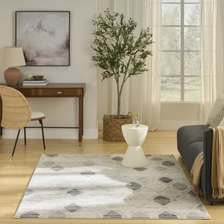 Nourison Serenity Home SRH08 Beige Grey Area Rug Room Scene 2