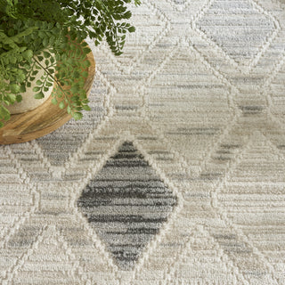 Nourison Serenity Home SRH08 Beige Grey Area Rug Texture Image